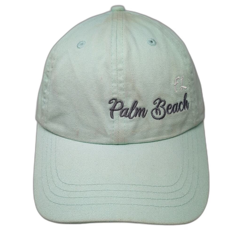 Paramount Apparel Baseball Cap Green M Palm Beach FL Cotton Slideback